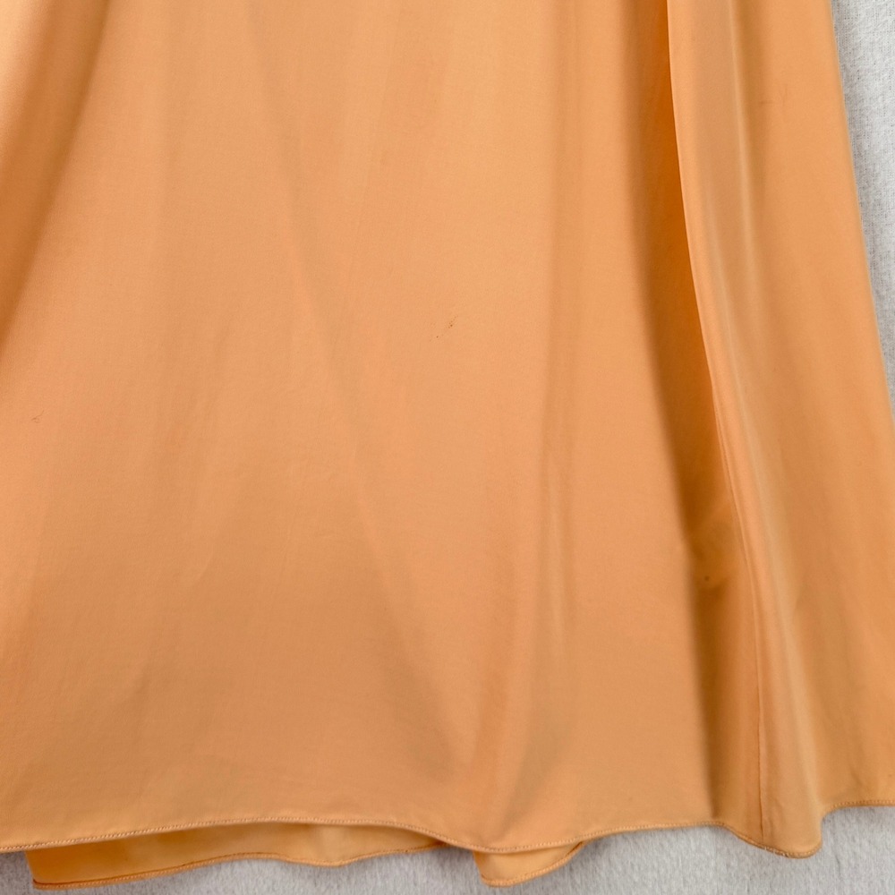 ROSETTA GETTY Ruched Cutout Maxi Dress Women 10 Peach Orange Gown Party Cocktail - Picture 13 of 16